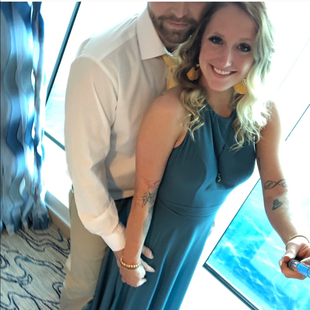 Adorable maxi light blue dress